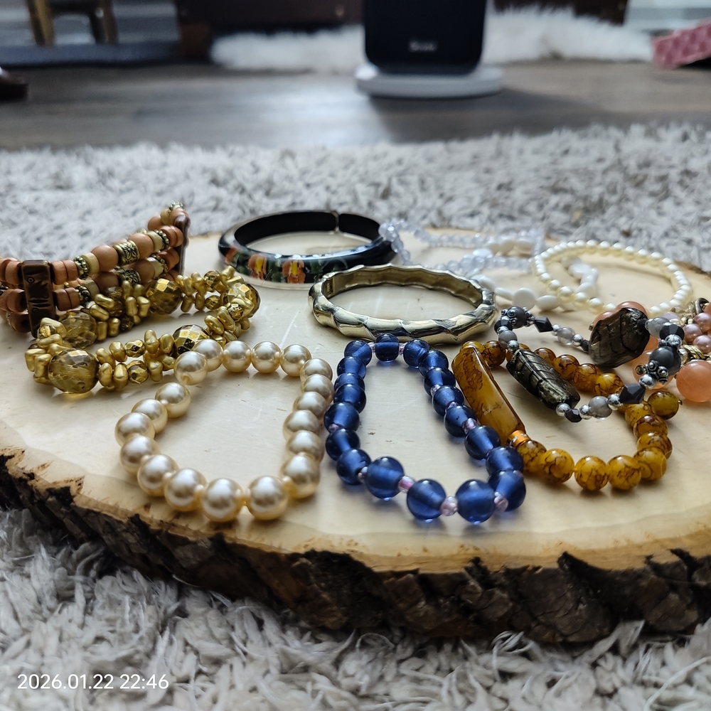 Assorted Beaded and Pearl Bracelets